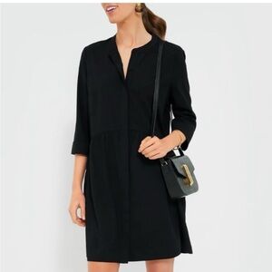 NWT TUCKERNUCK size small Black Stretch Crepe Royal Shirt Dress
